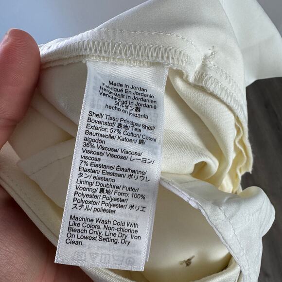 J.Crew Wrap-front Skort Womens 8 Ivory Bi-stretch Cotton Blend Side Zip Pockets - Picture 8 of 10